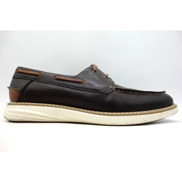 Nautica Nueltin Brown Leather Dress Casual Lace Up Deck Loafers Shoes Men\'s 11 Nautica Boat Shoe Brown Casual Shoes for Men | eBay main image 2